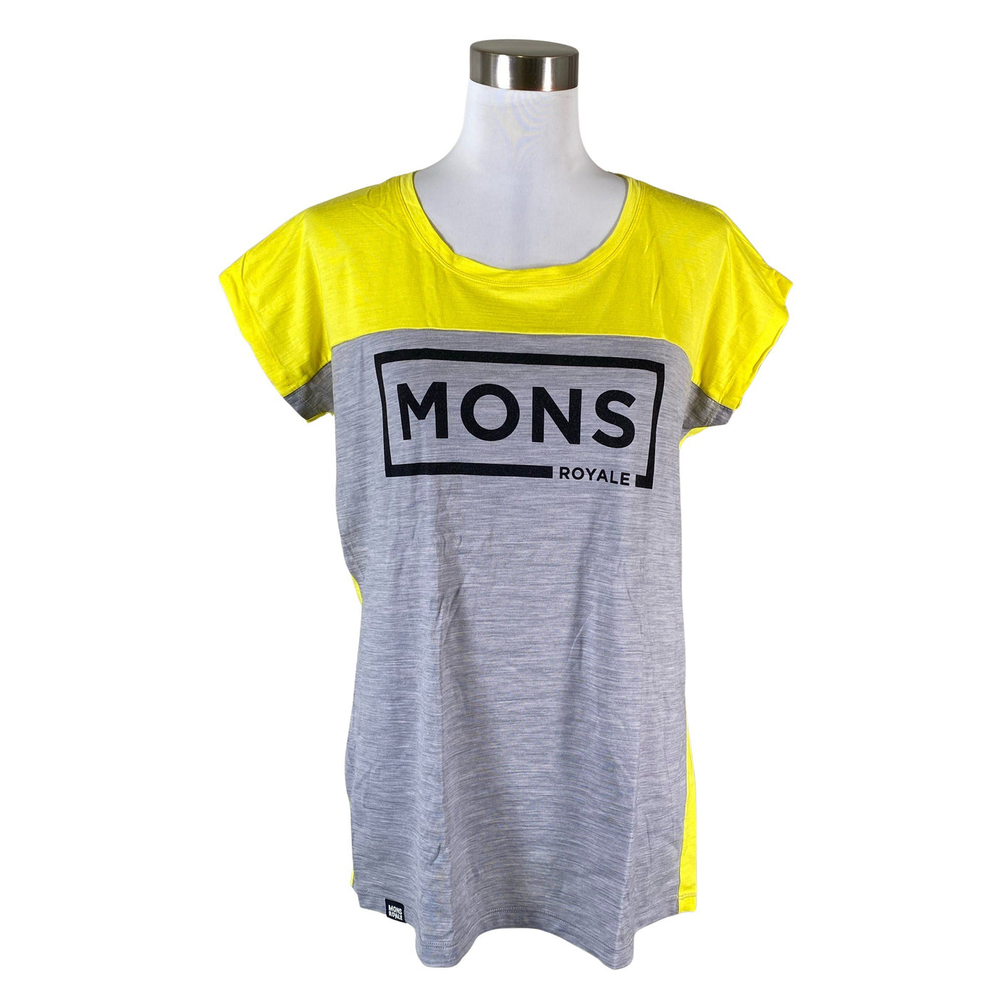 Unisex Mons Royale - Sports shirt, short sleeve, size 40 - Yellow (1)