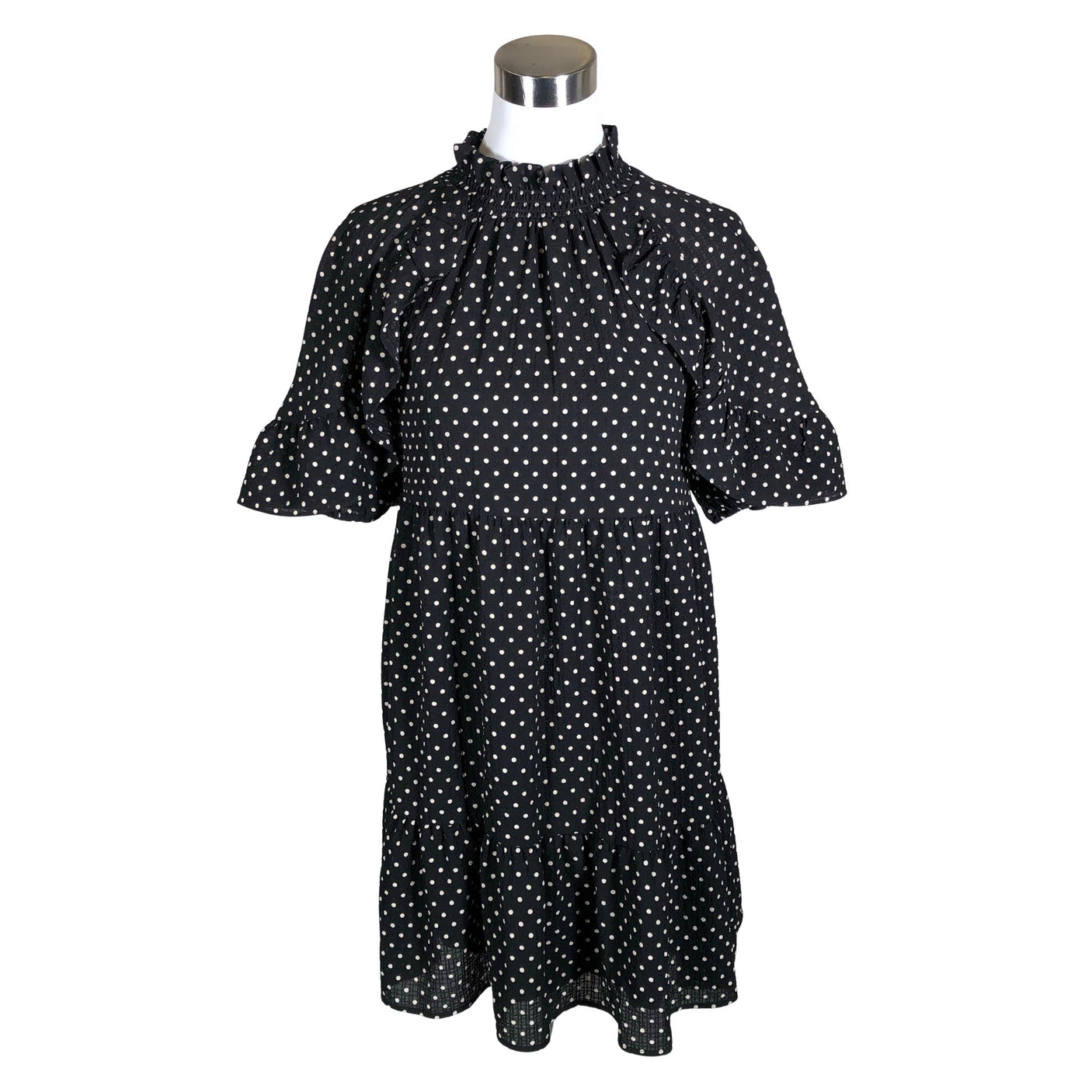 Unisex Sézane - Schiffon dress, size 36 - Black (1)