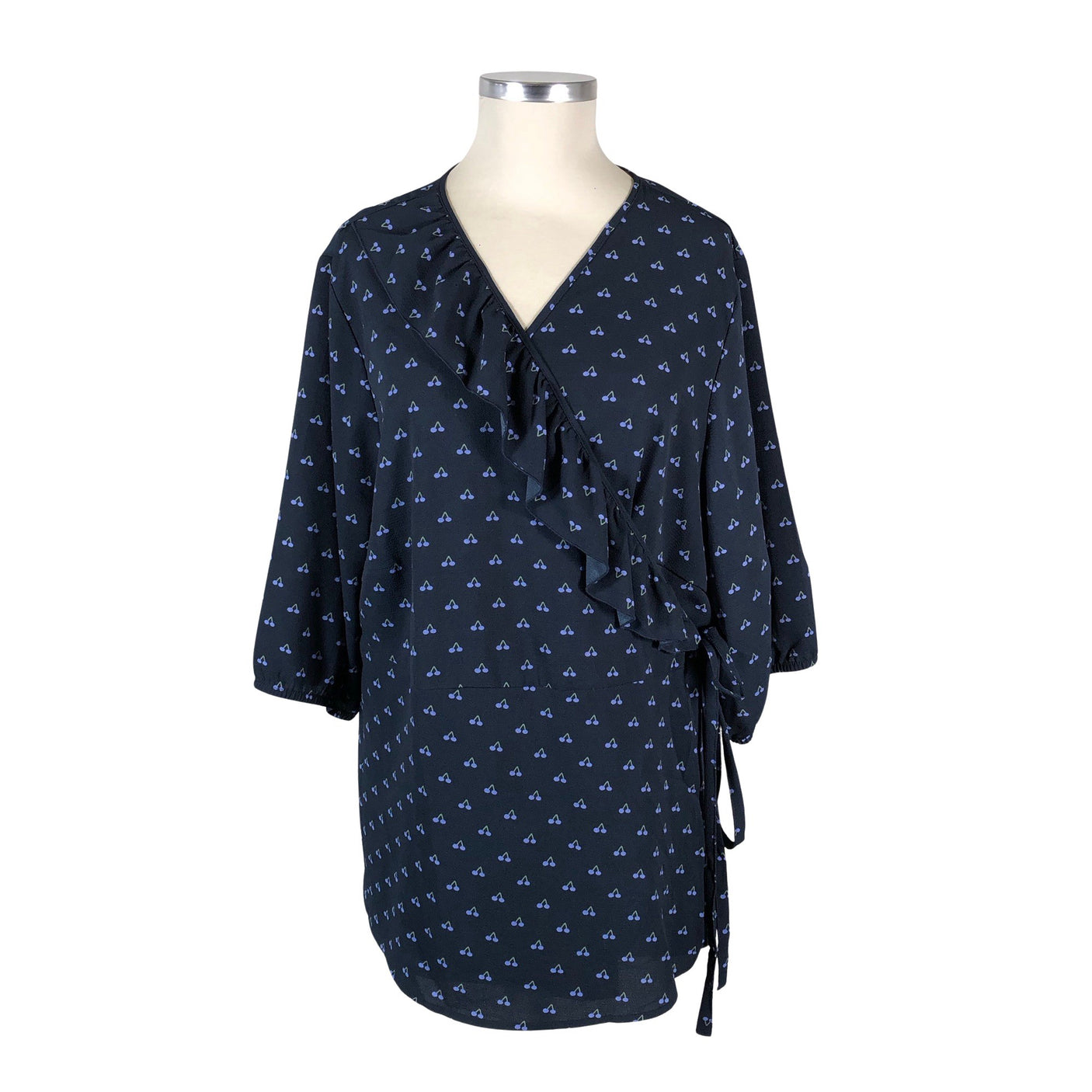 Unisex Zizzi - Short-sleeved blouse, size 46 - Blue (1)
