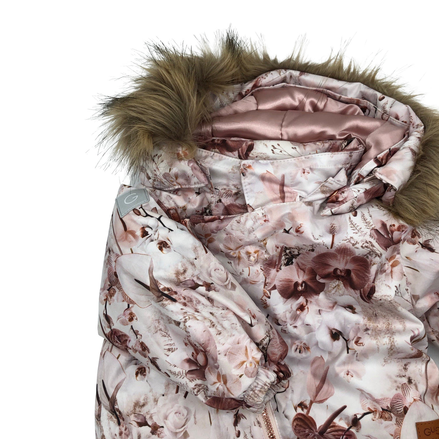 Unisex Gugguu - Winter overall, size 62 - 68 - Light pink (3)