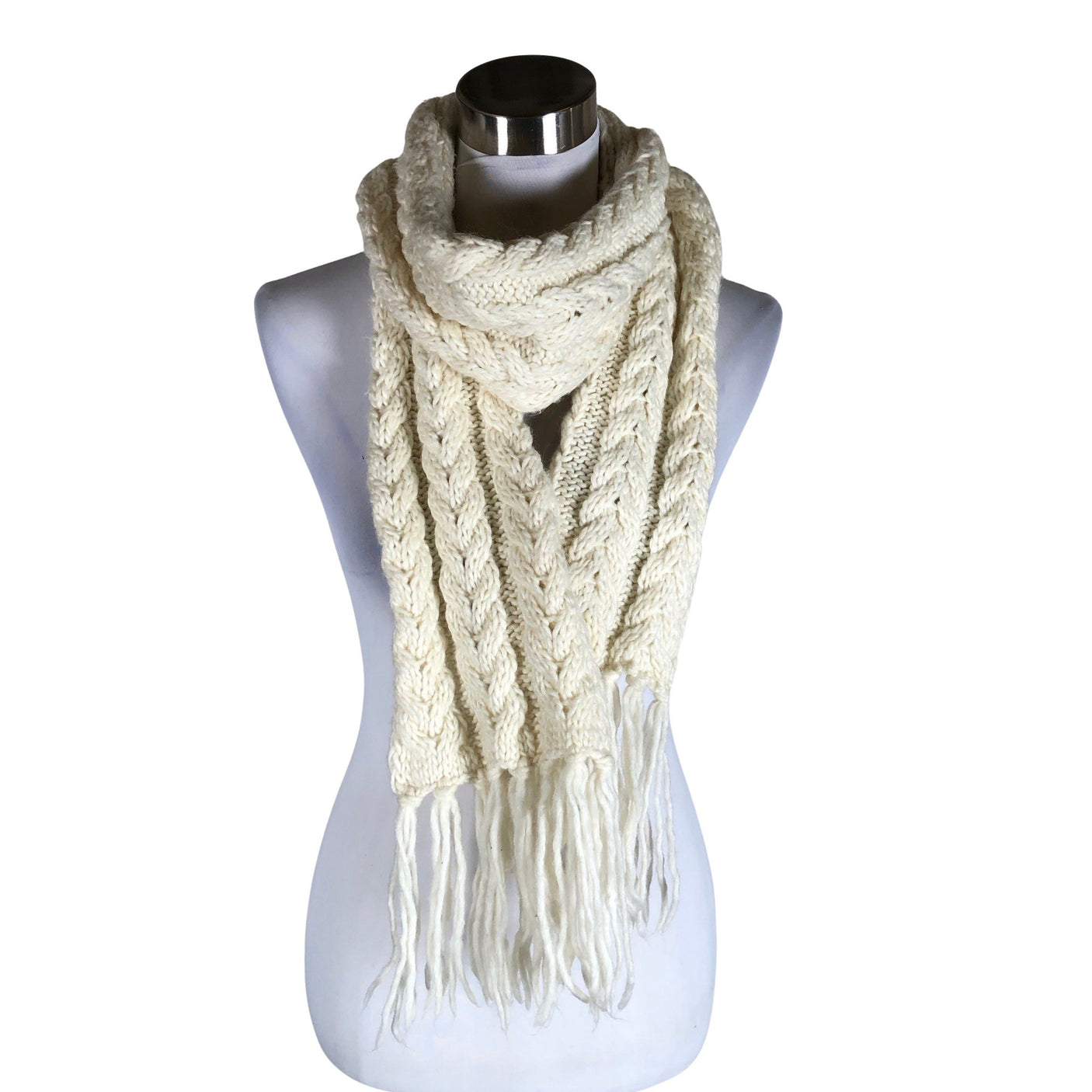 Unisex Global - Scarf, size Midi - Natural white (1)