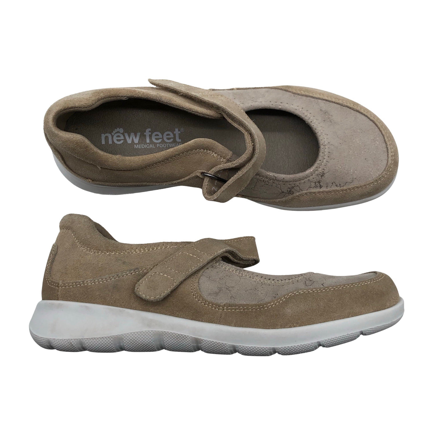 Unisex New feet - Walking shoes, size 38 - Beige (1)