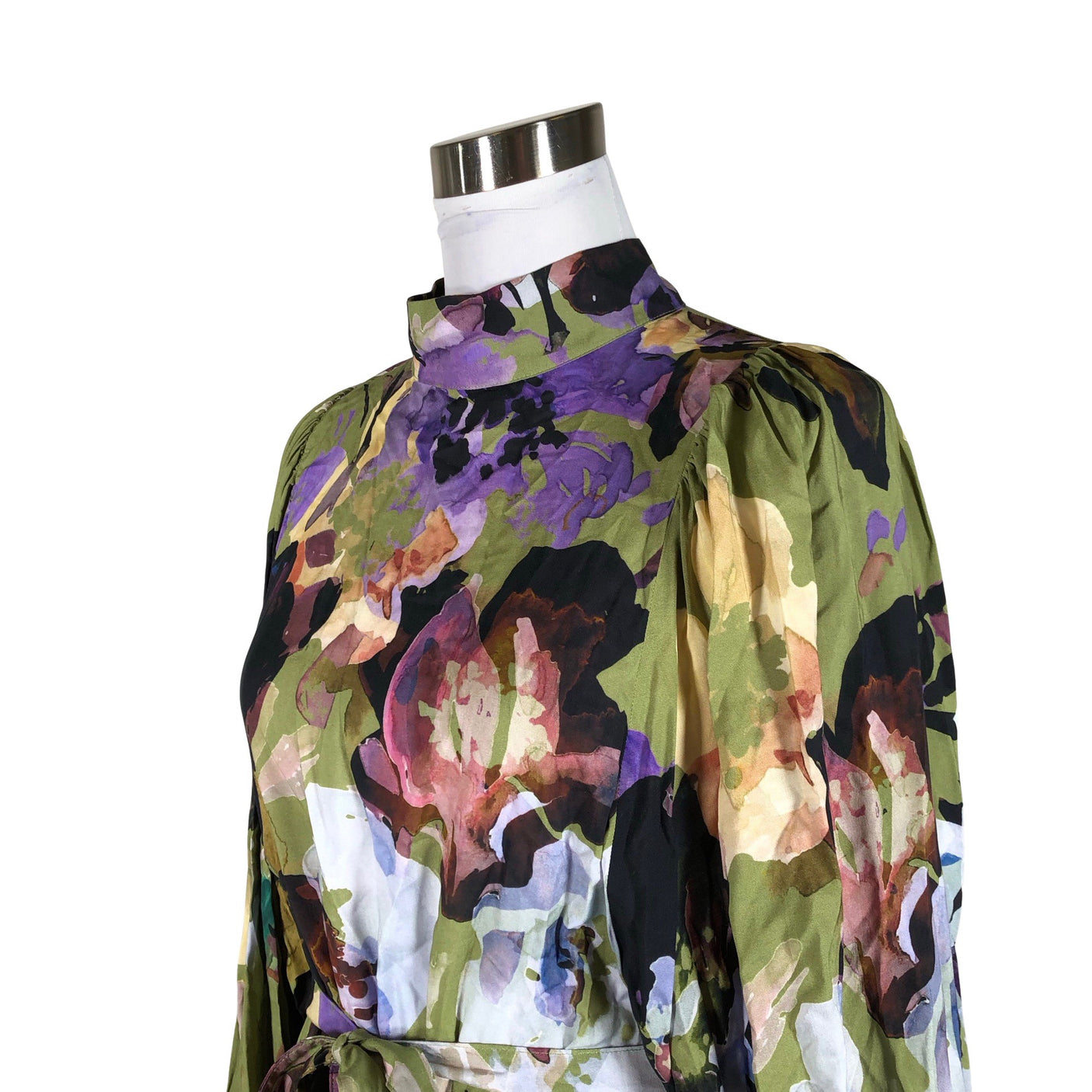 Unisex Kaiko - Schiffon dress, size 38 - Green (3)
