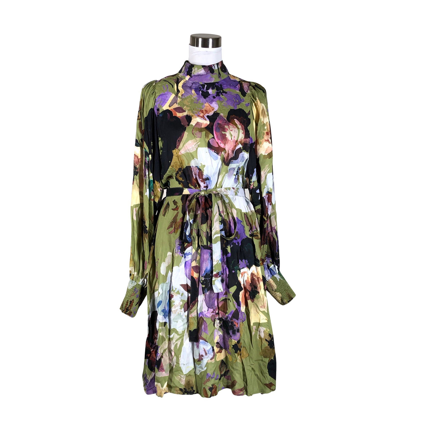 Unisex Kaiko - Schiffon dress, size 38 - Green (1)