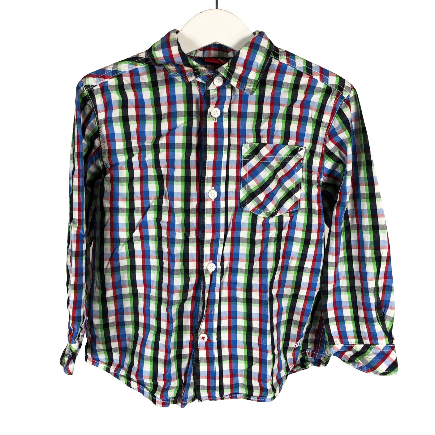 Unisex s.Oliver - Collared shirt, size 104 - 110 - Blue (1)
