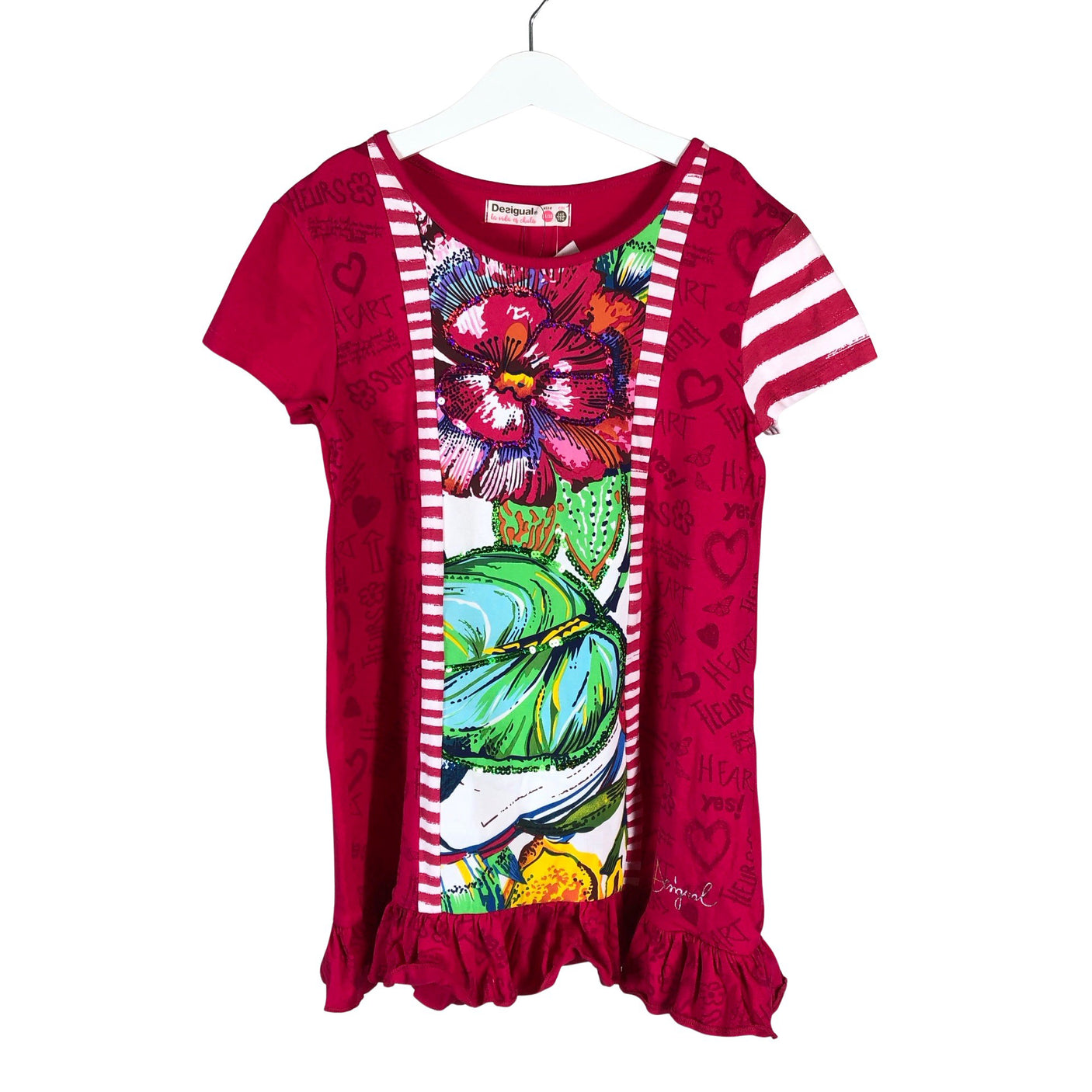 Unisex Desigual - Tricot dress, size 146 - 152 - Pink (1)