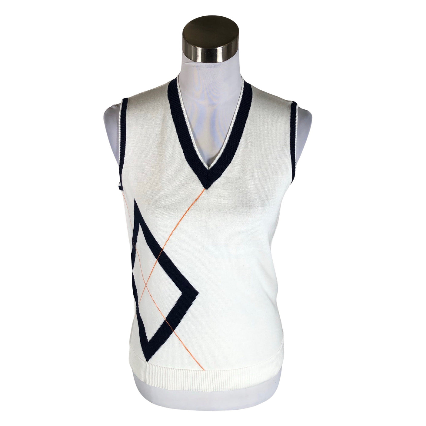 Unisex Green lamb - Knit vest, size 36 - White (1)