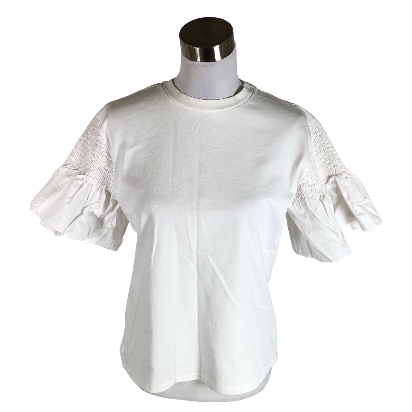 Unisex Victoria Beckham - Short-sleeved blouse, size 38 - Natural white (1)