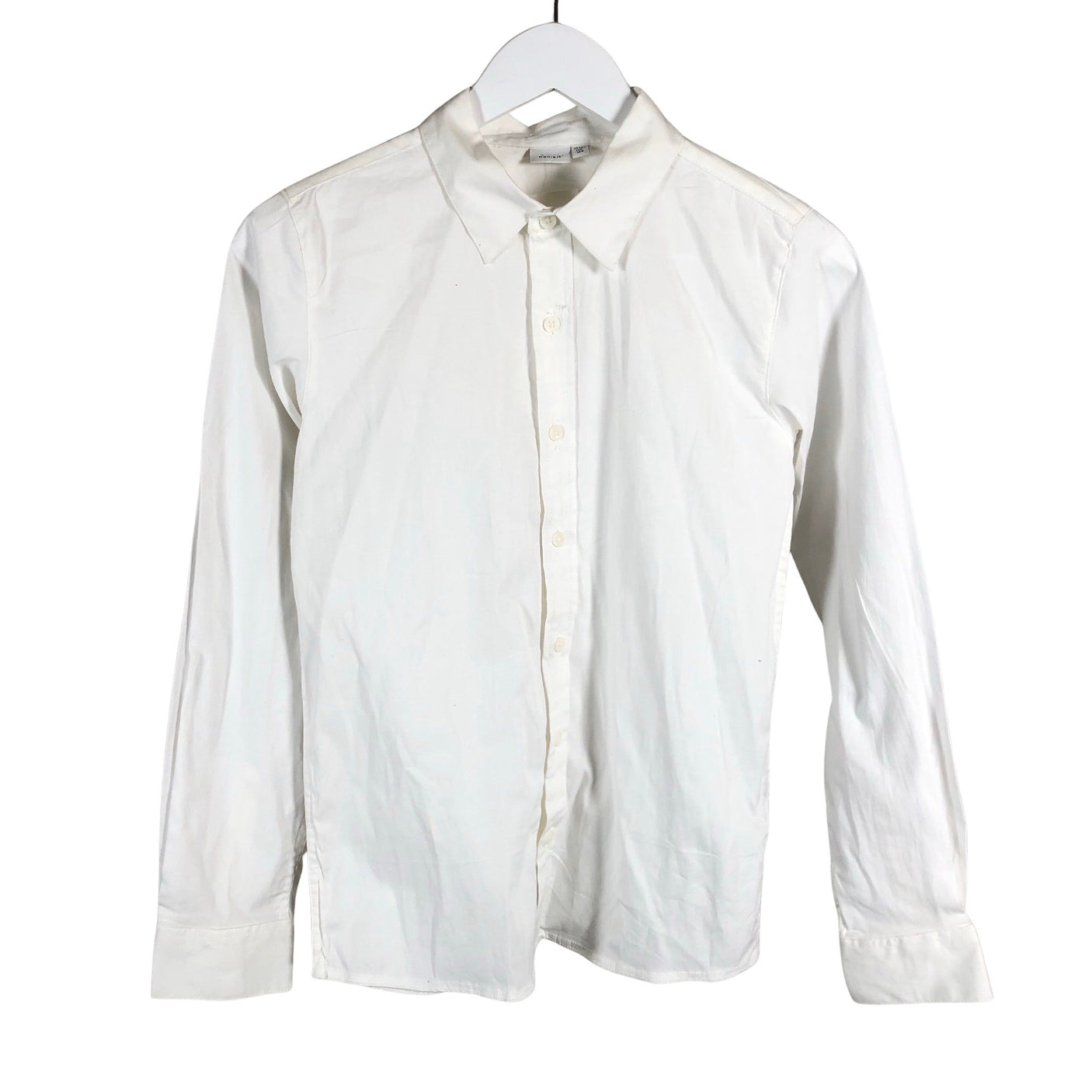 Unisex Name It - Collared shirt, size 158 - 164 - White (1)