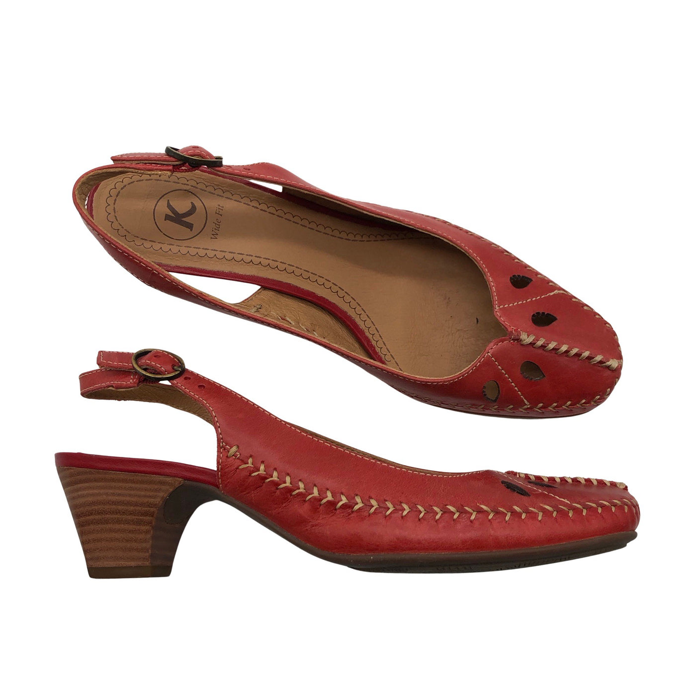 Unisex K - Heeled sandals, size 39 - Red (1)