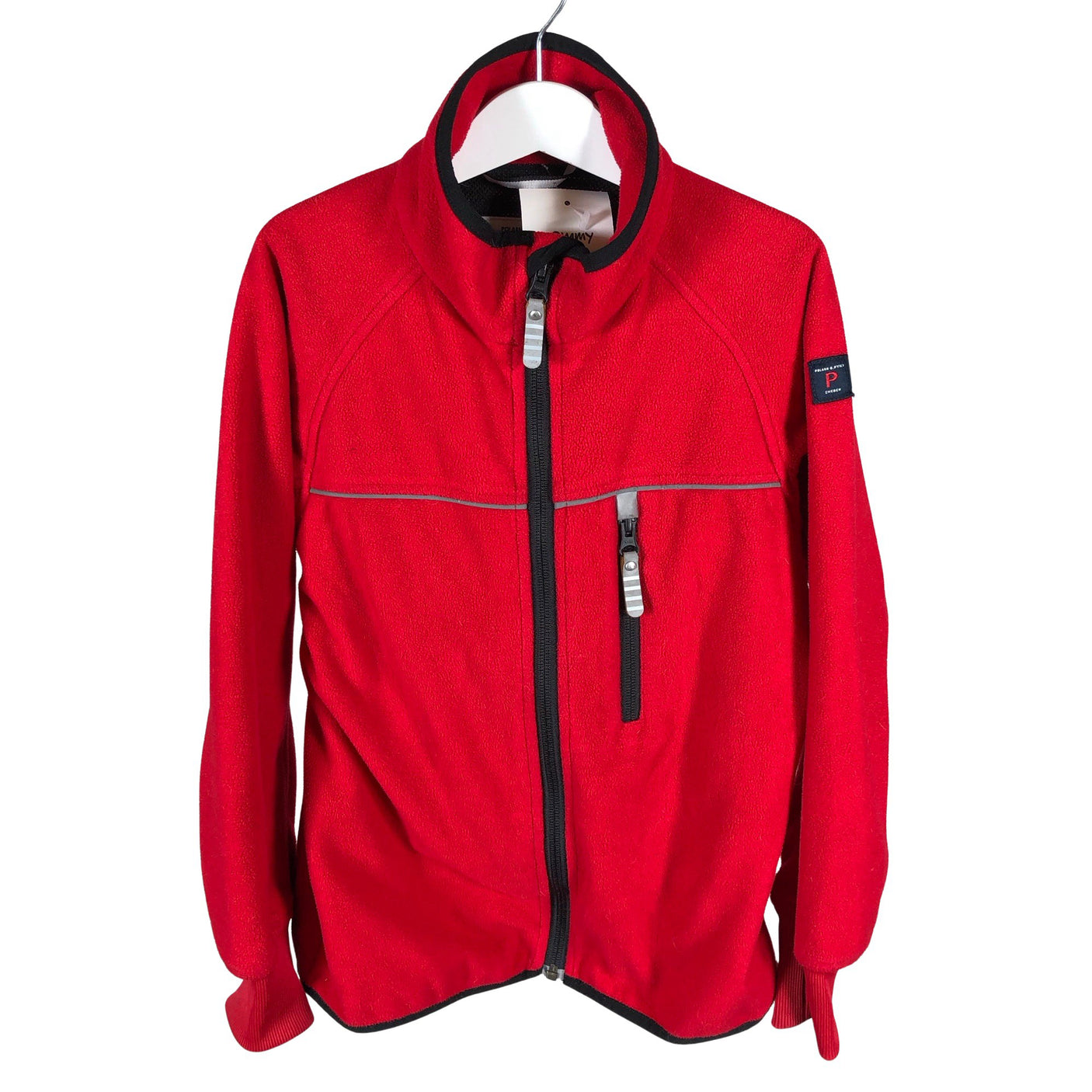 Unisex Polarn O. Pyret - Windfleece jacket, size 128 - 134 - Red (1)