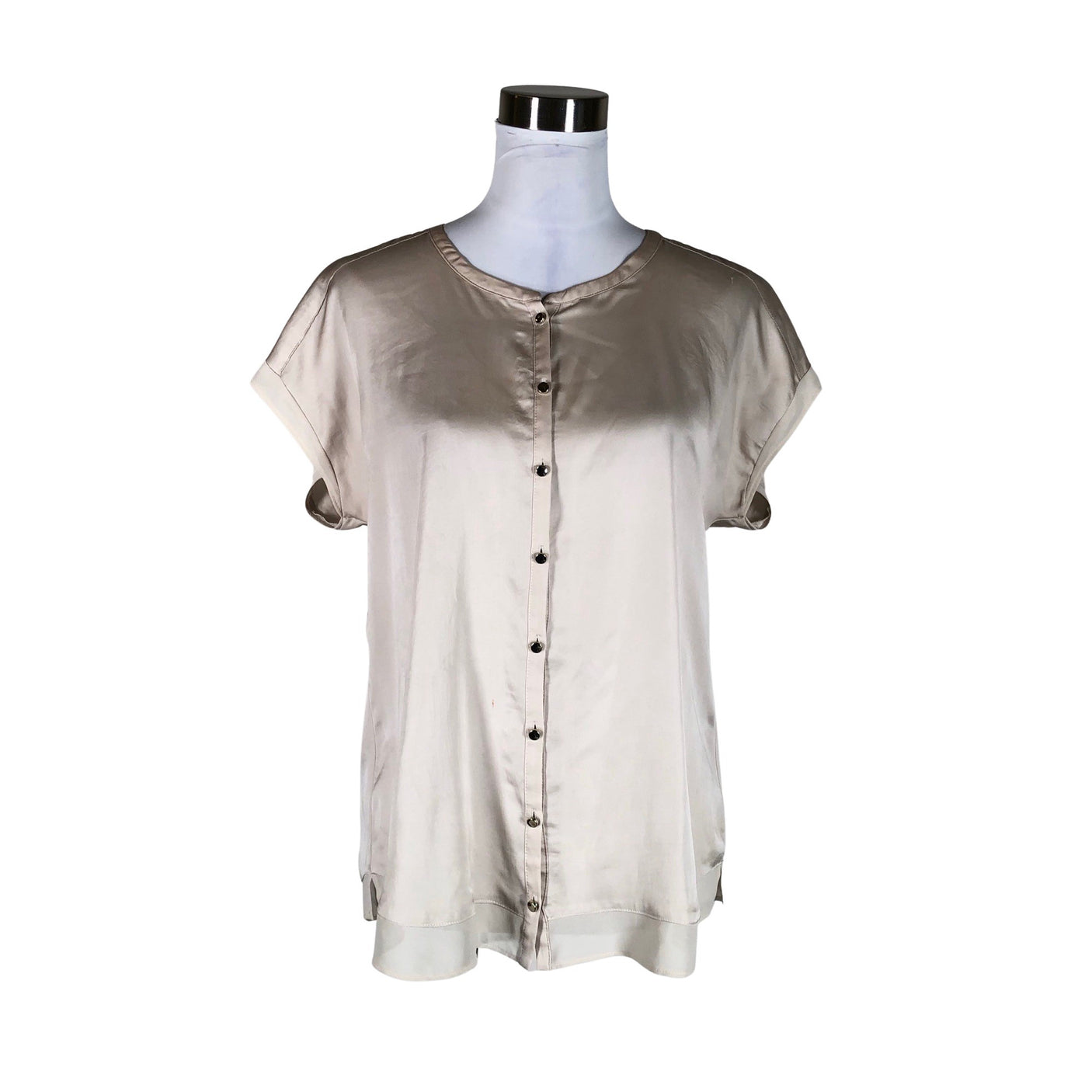 Unisex Gerry Weber - Short-sleeved blouse, size 38 - Beige (1)