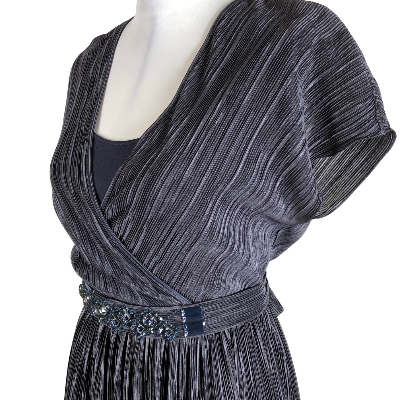 Unisex Max&Co - Schiffon dress, size 38 - Blue (3)