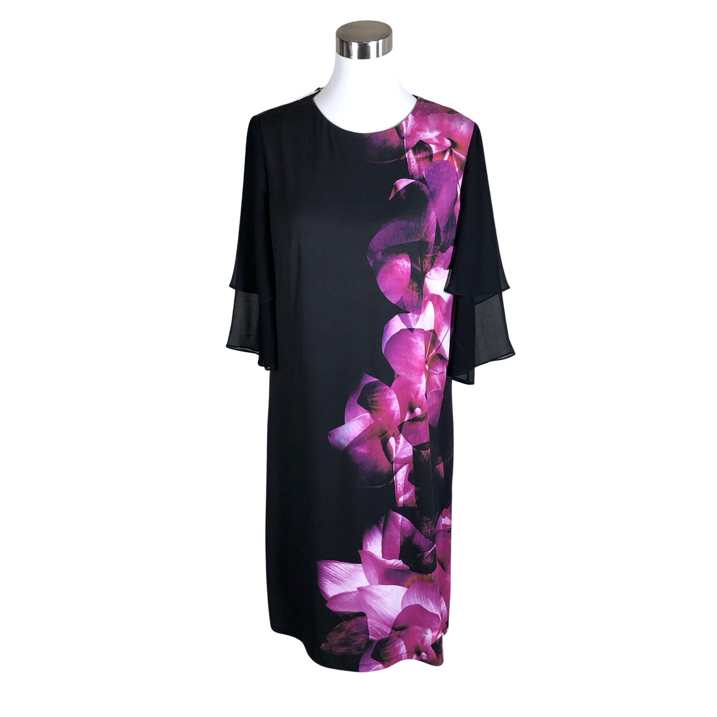 Unisex S.T.I - Schiffon dress, size 38 - Black (1)