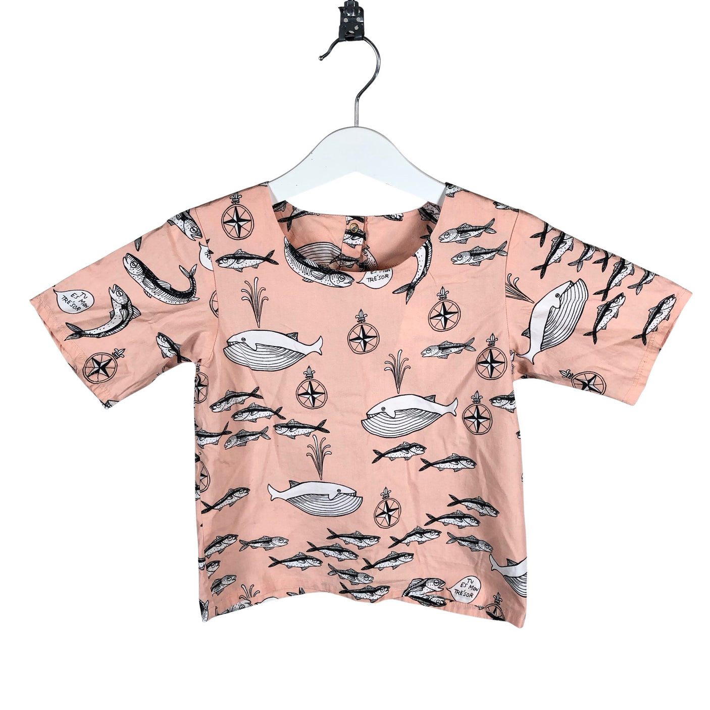 Unisex Mini Rodini - Tunic, size 104 - 110 - Light pink (1)