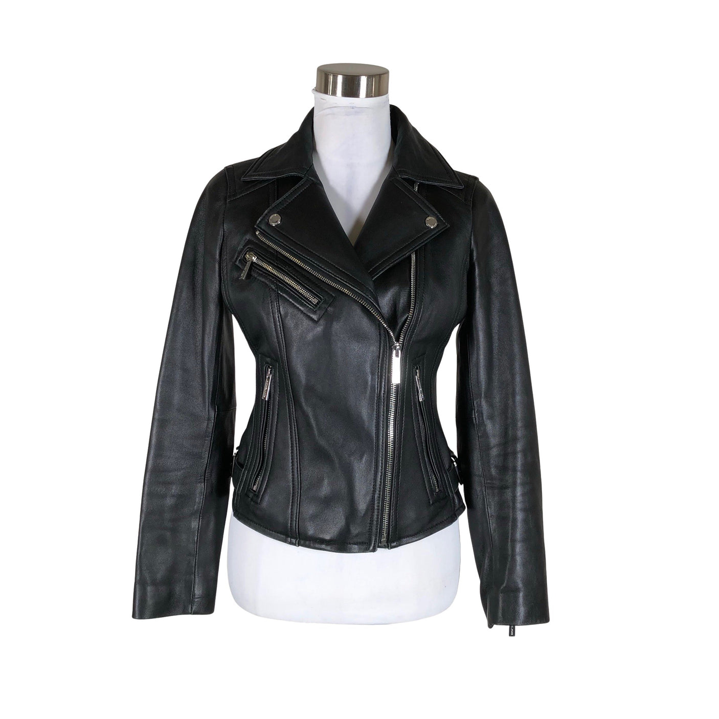Unisex Michael Kors - Leather jacket, size 34 - Black (1)