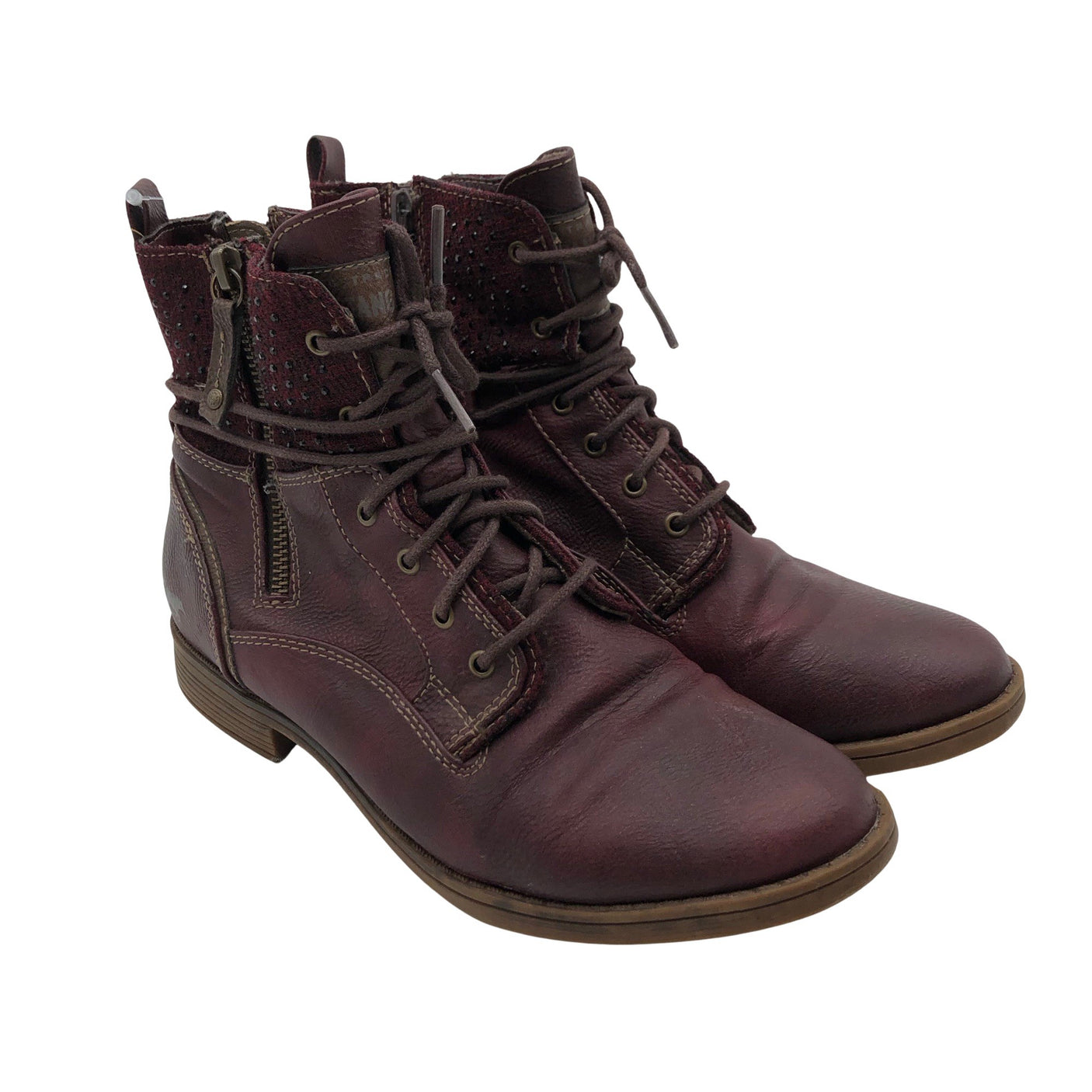 Unisex Mustang - Ankle boots, size 38 - Wine red (2)