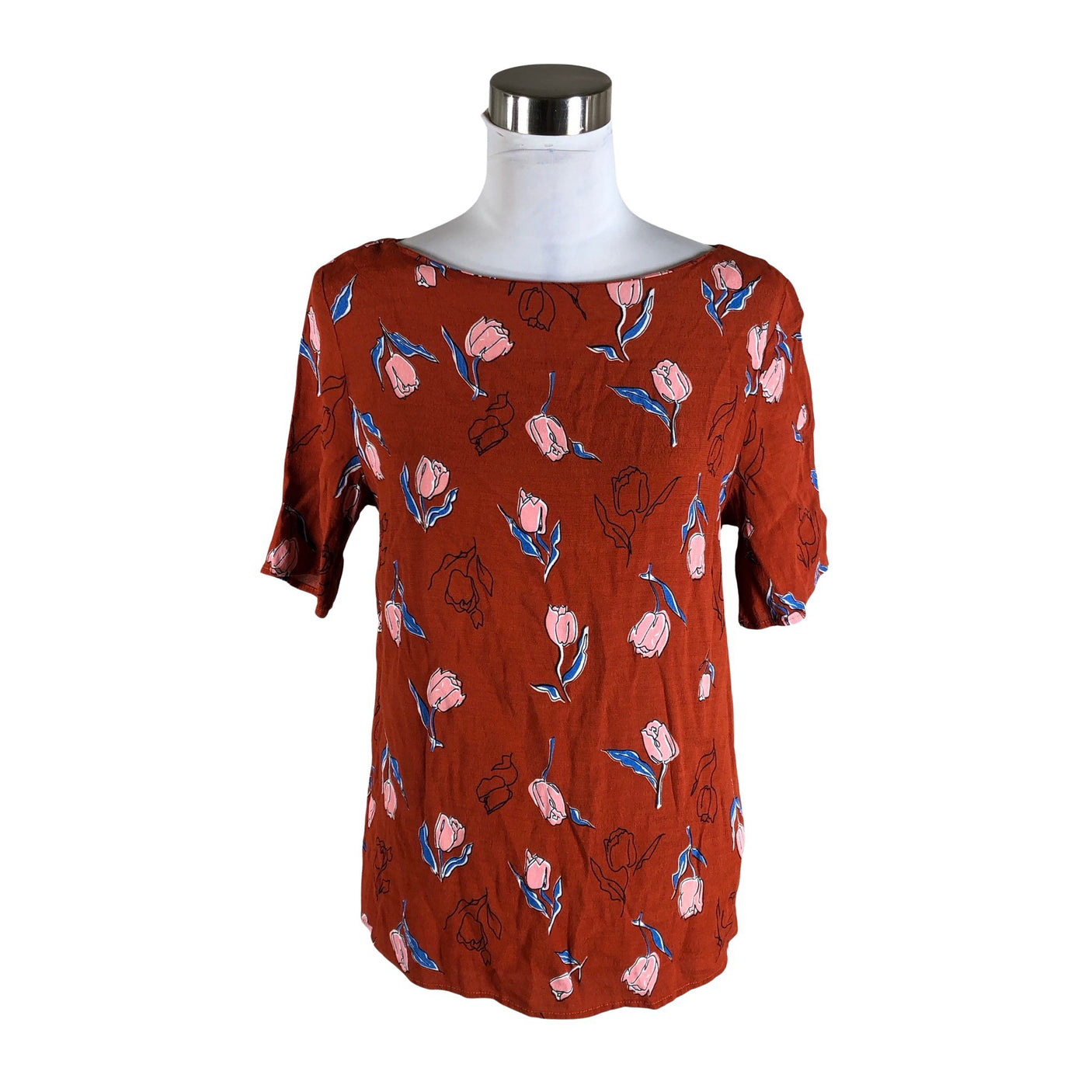 Unisex Y.A.S - Short-sleeved blouse, size 38 - Brown (1)