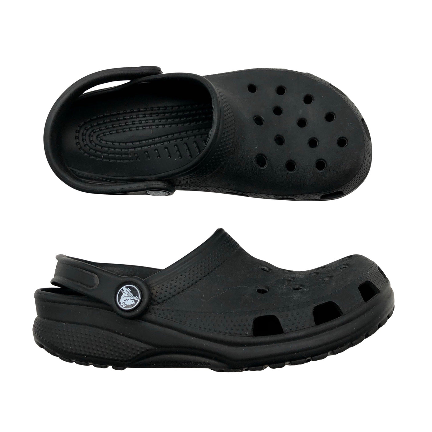 Unisex Crocs - Slip-on shoes, size 38 - Black (1)