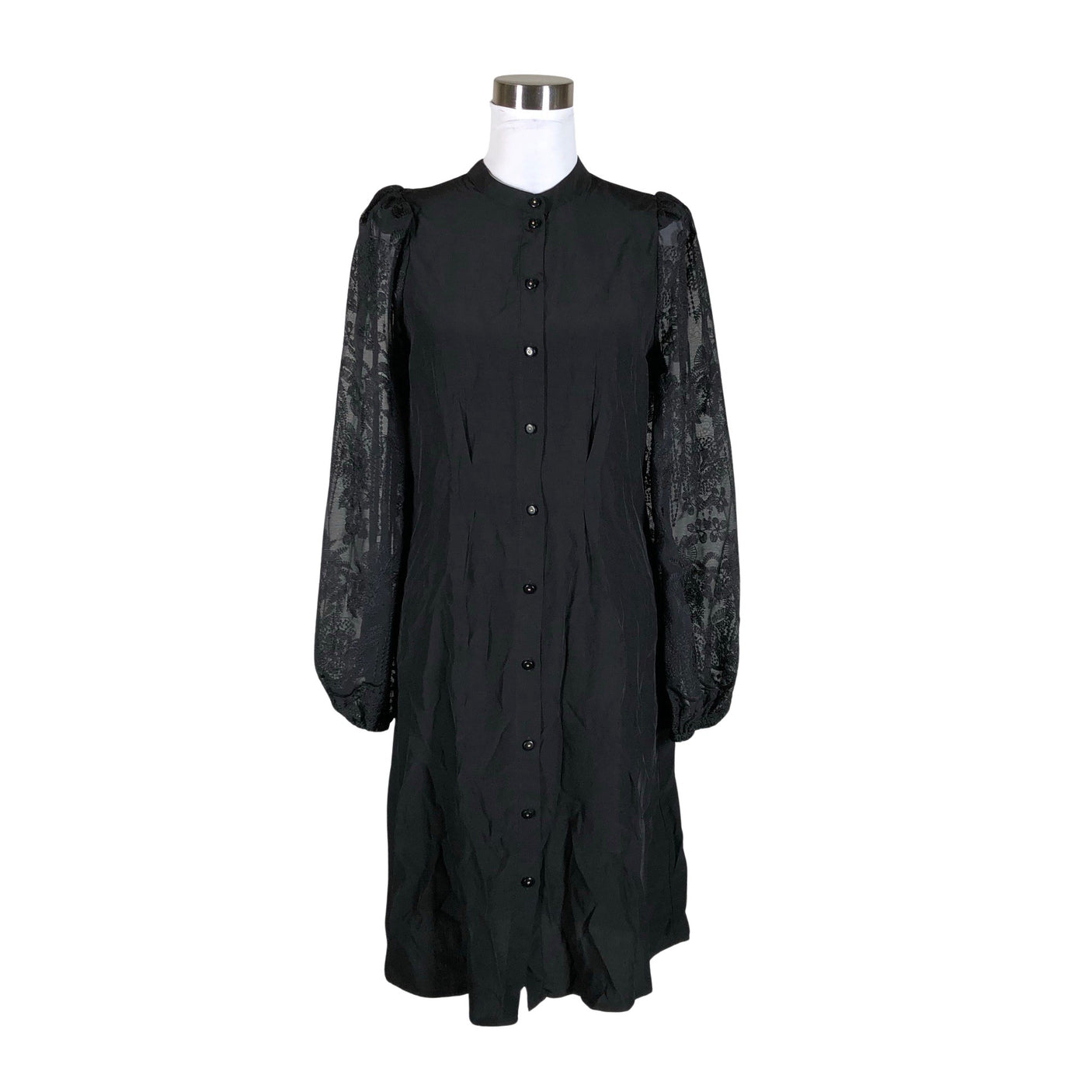 Unisex Culture - Schiffon dress, size 36 - Black (1)