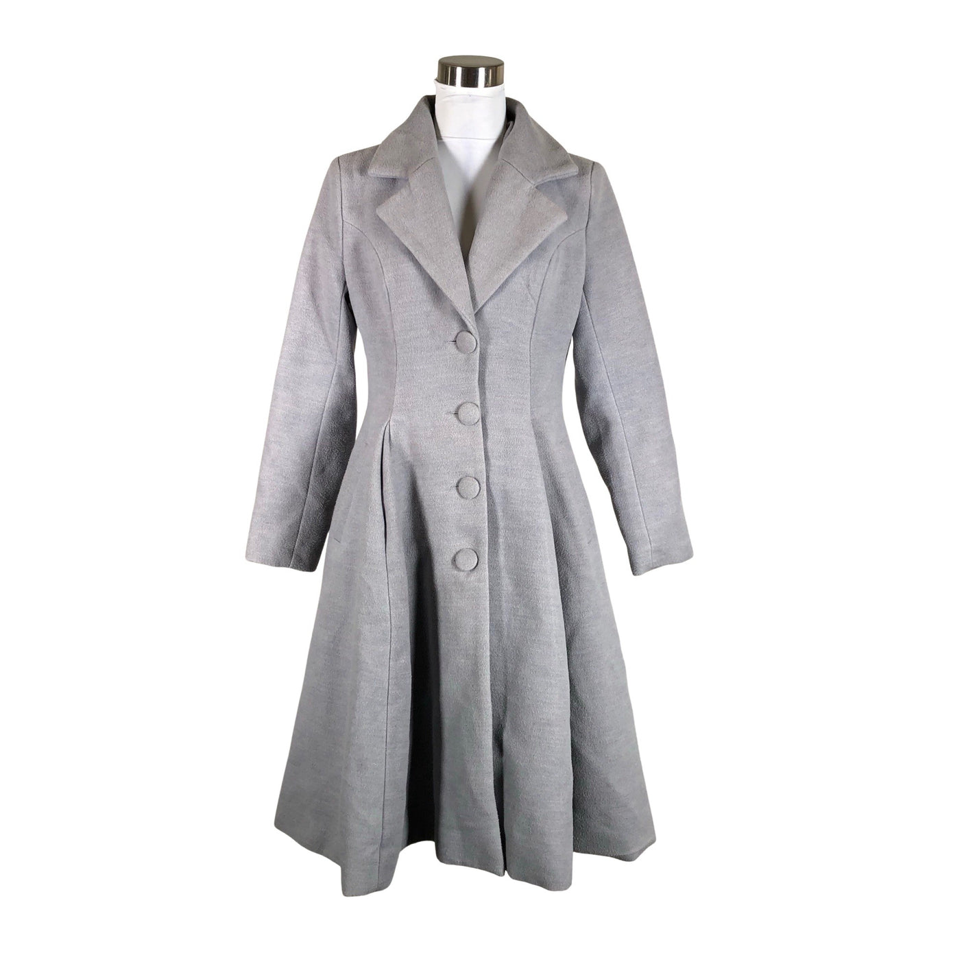 Unisex Hearts & Roses - Wool coat, size 38 - Gray (1)