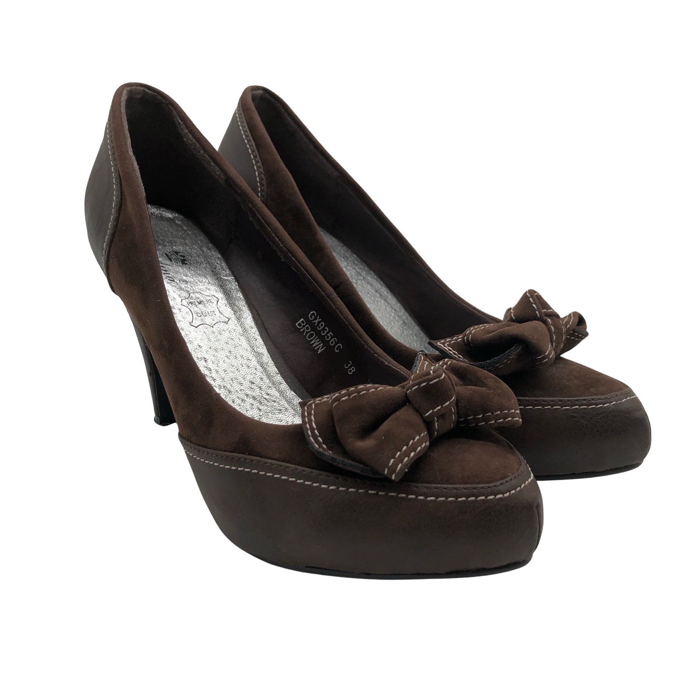 Unisex Carodina - High heels, size 38 - Brown (2)