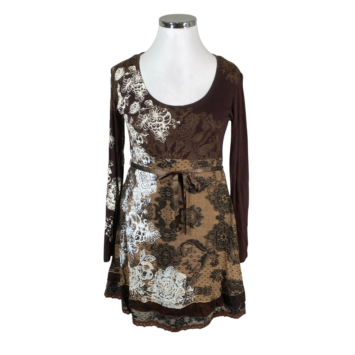 Unisex Desigual - Tricot dress, size 44 - Brown (1)