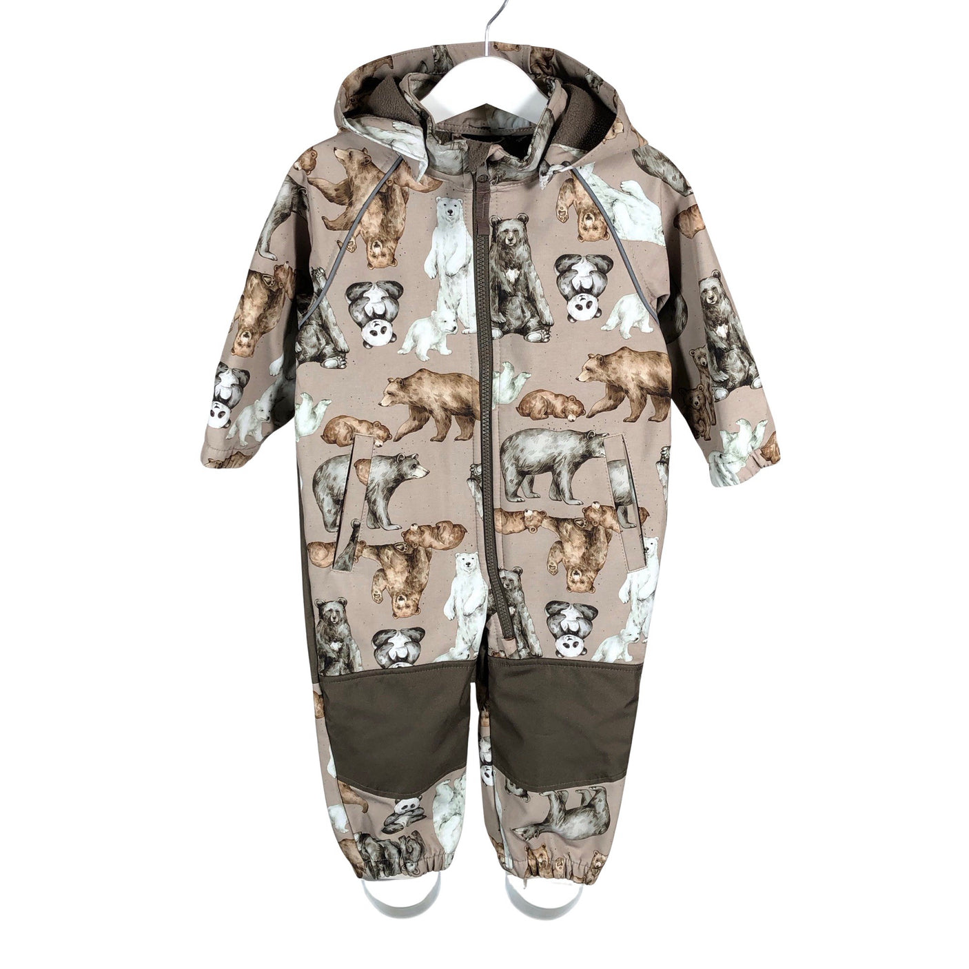 Unisex Name It - Soft shell jumpsuit, size 74 - 80 - Brown (1)