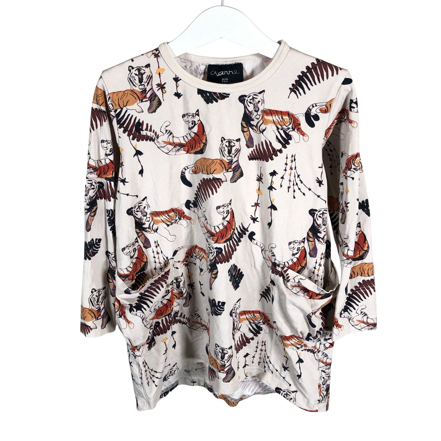 Unisex Aarrelabel - Tricot shirt, size 110 - 116 - Beige (1)