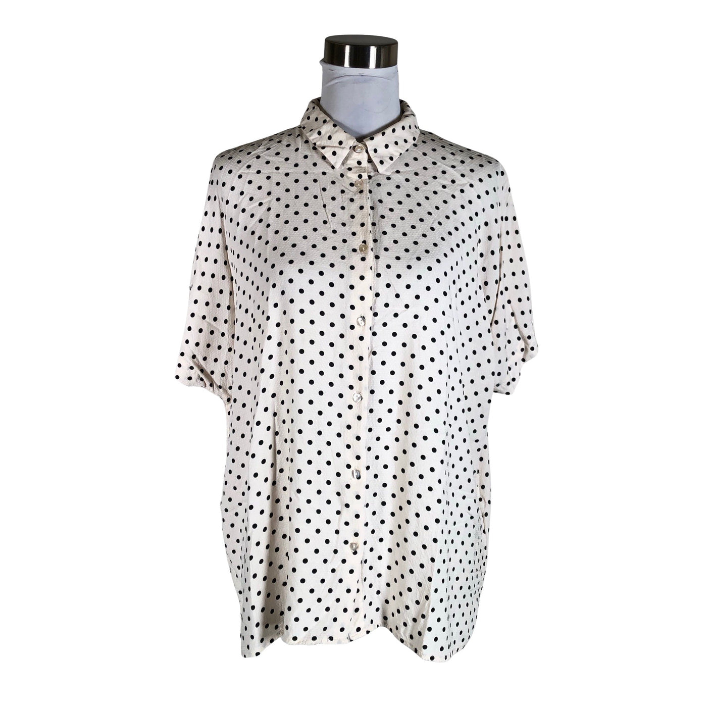 Unisex Free Quent - Short-sleeved blouse, size 40 - Beige (1)