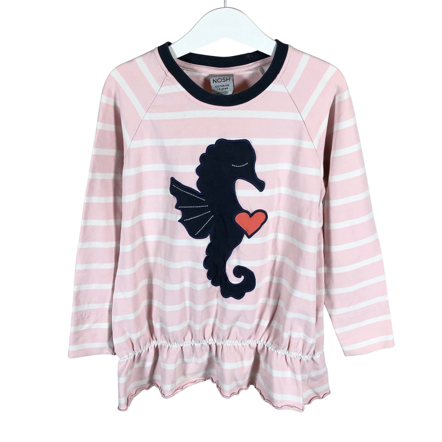 Unisex NOSH - Tricot tunic, size 122 - 128 - Light pink (1)