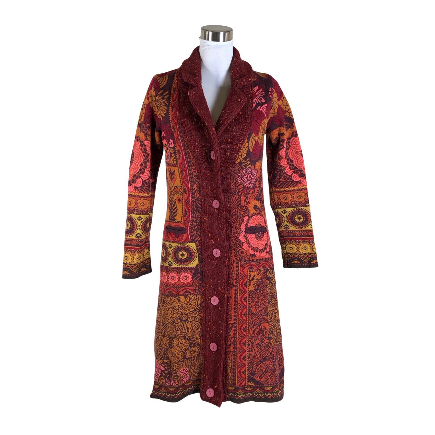 Unisex Kooi Knitwear - Cardigan, size 36 - Wine red (1)