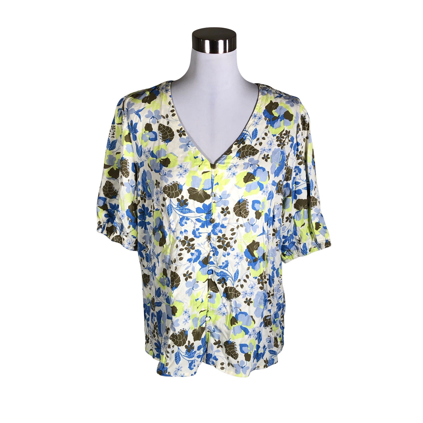 Unisex Free Quent - Short-sleeved blouse, size 40 - White (1)
