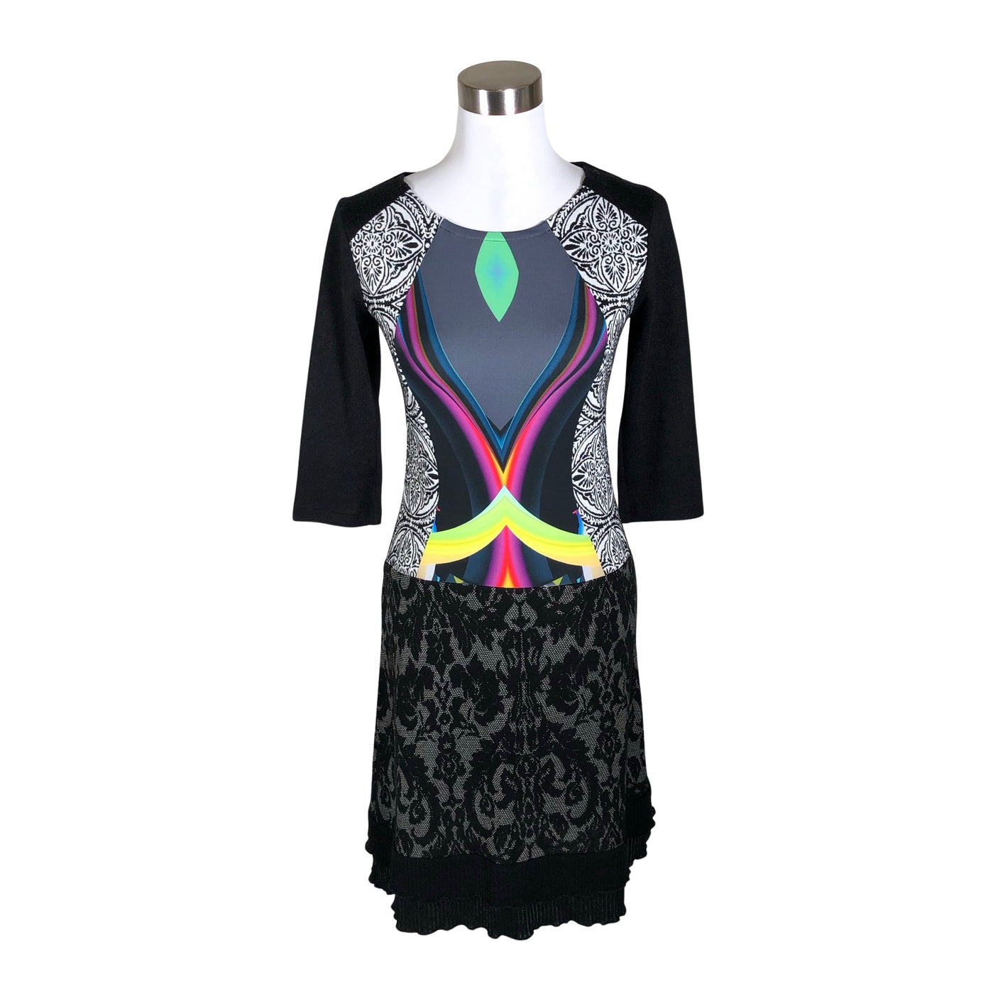 Unisex Handmade - Tricot dress, size 36 - Black (1)