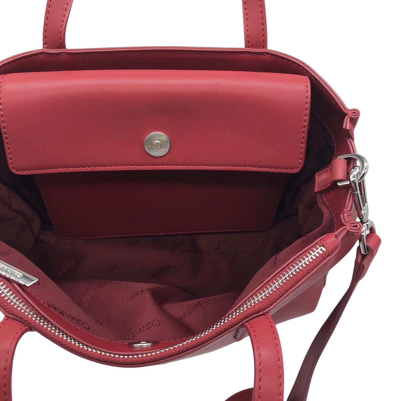 Unisex Calvin Klein - Handbag, size Midi - Wine red (3)