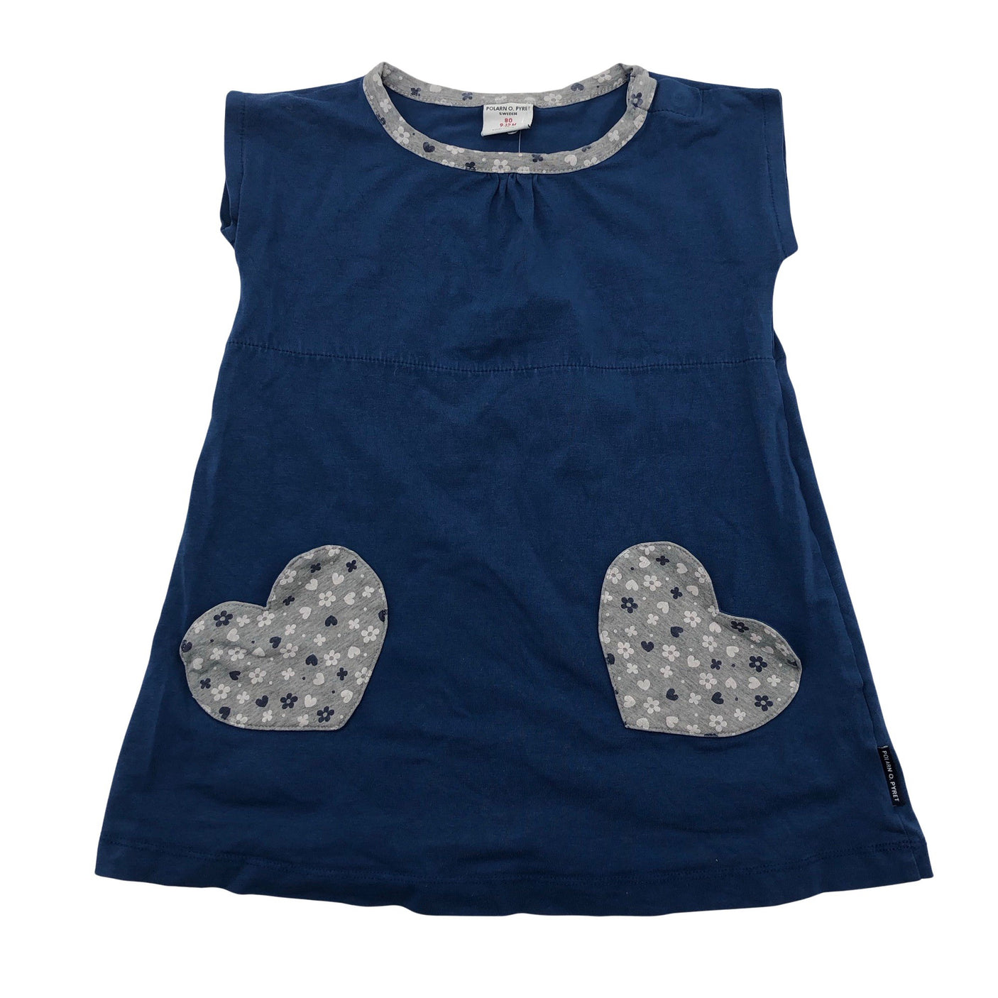 Unisex Polarn O. Pyret - Tricot dress, size 74 - 80 - Blue (1)