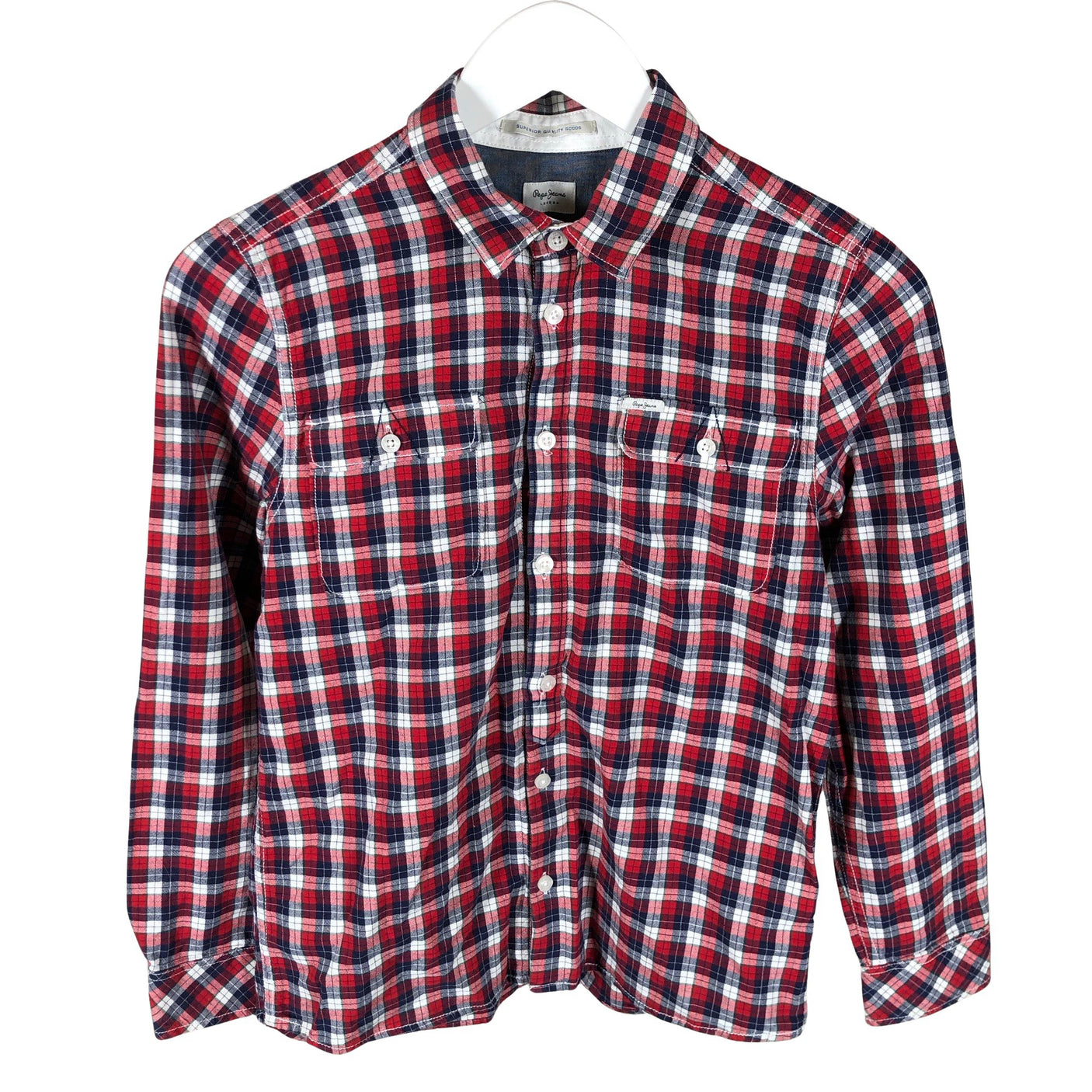 Unisex Pepe Jeans - Collared shirt, size 158 - 164 - Red (1)