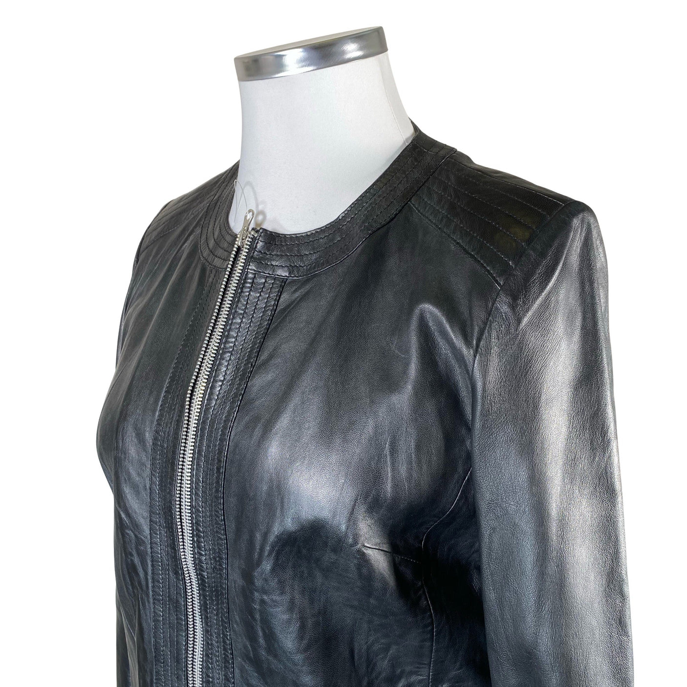 Unisex Saki - Leather jacket, size 44 - Black (2)