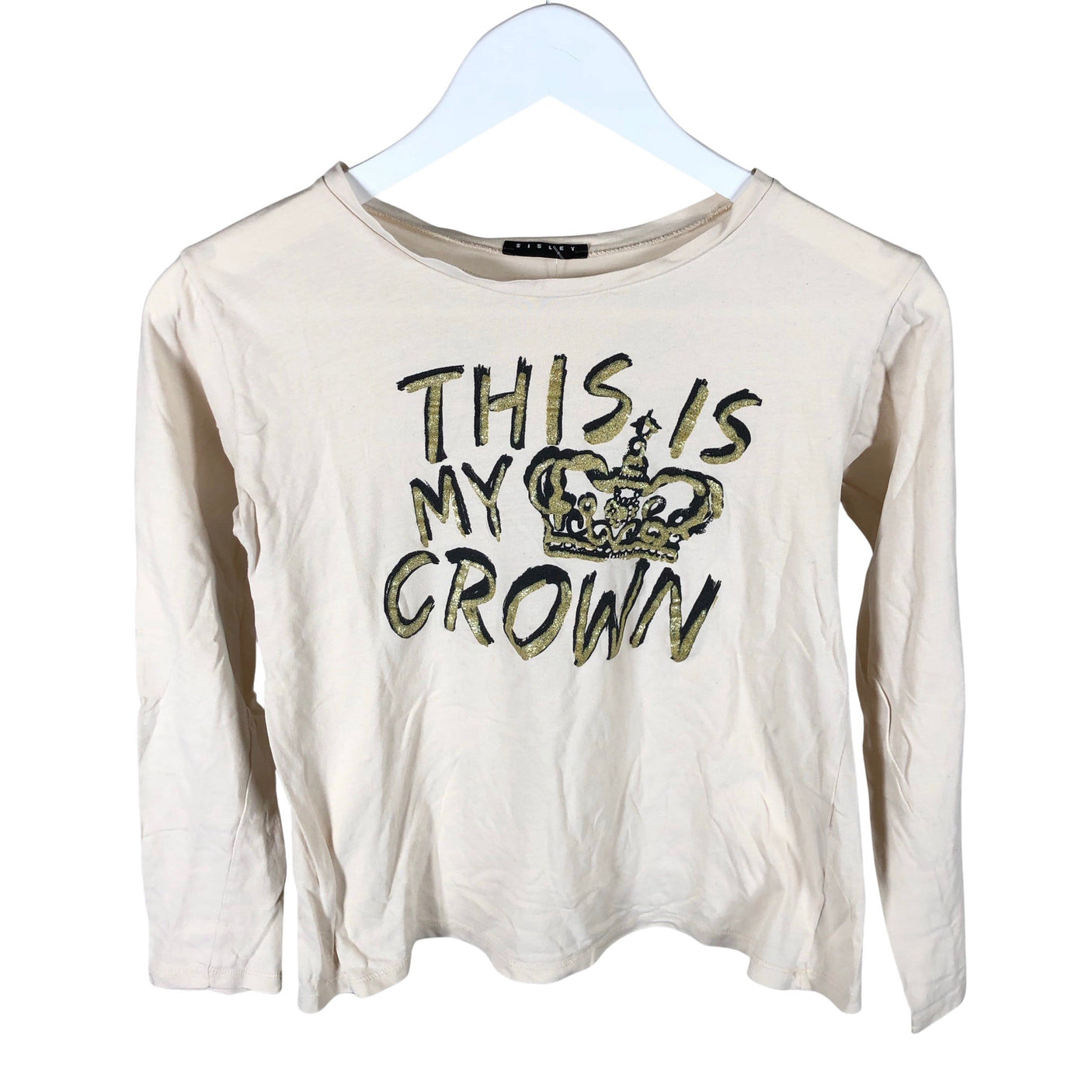 Unisex Sisley - Tricot shirt, size 146 - 152 - Beige (1)