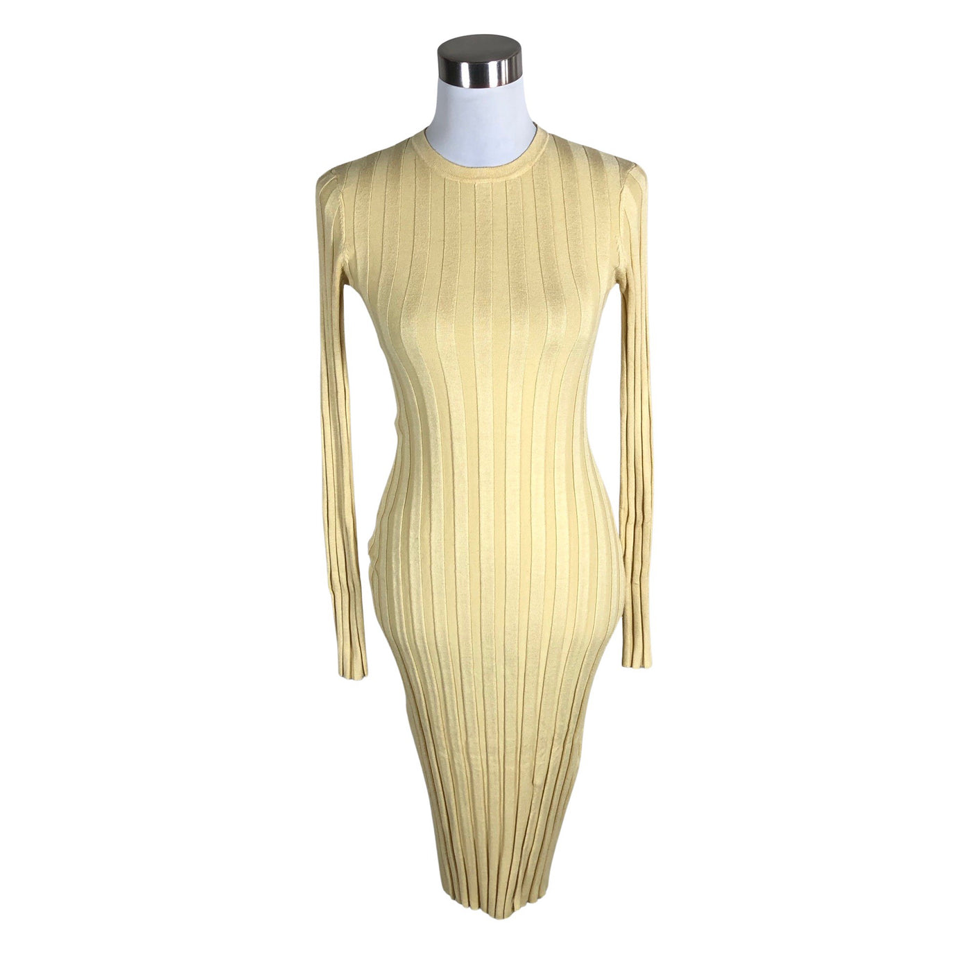 Unisex Na-KD - Knit dress, size 34 - Yellow (1)
