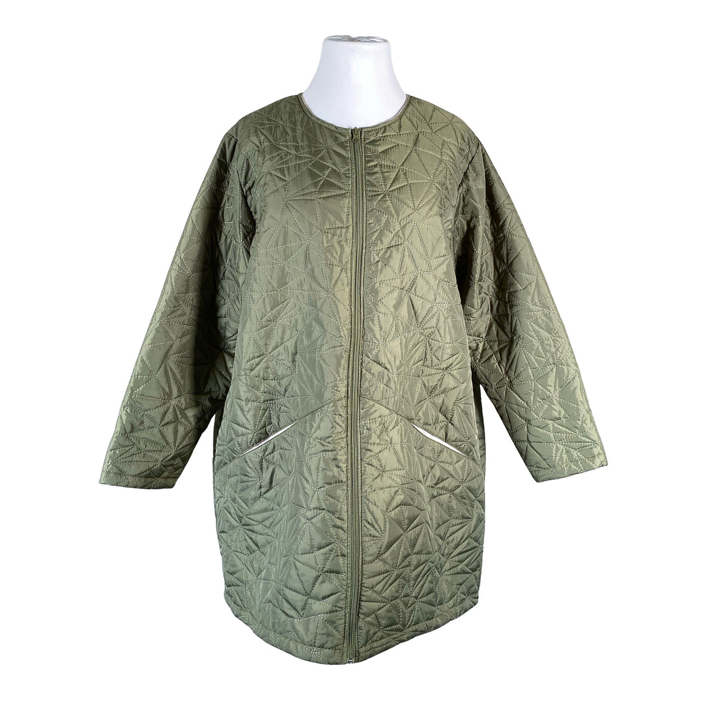 Unisex Zizzi - Quilted jacket, size 54 - Green (1)