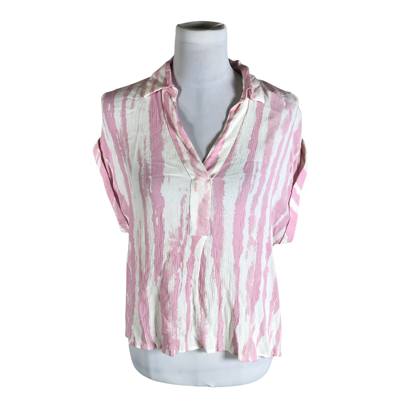 Unisex Tom Tailor - Short-sleeved blouse, size 36 - Natural white (1)