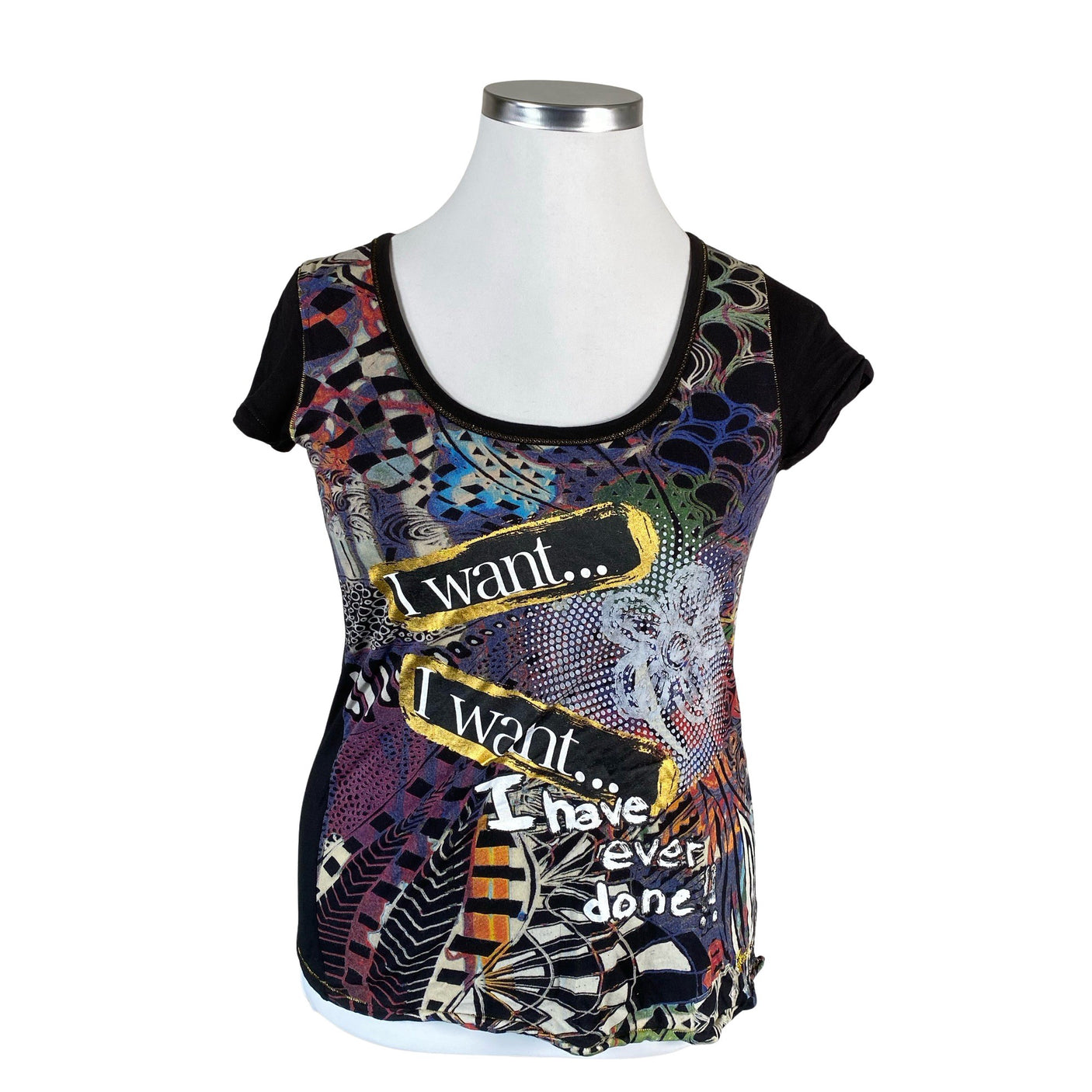 Unisex Desigual - T-shirt, size 42 - Black (1)
