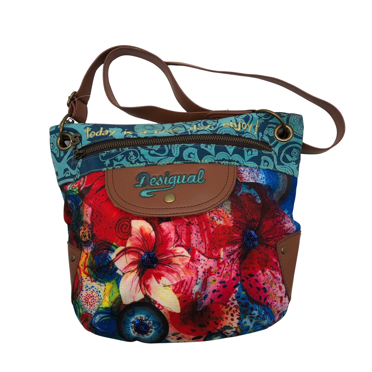Unisex Desigual - Shoulder bag, size Midi - Blue (1)