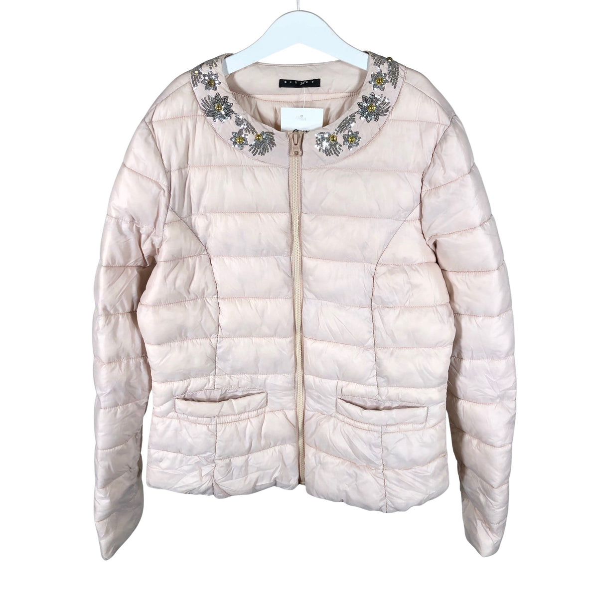 Unisex Sisley - Lightly padded jacket, size 158 - 164 - Light pink (1)