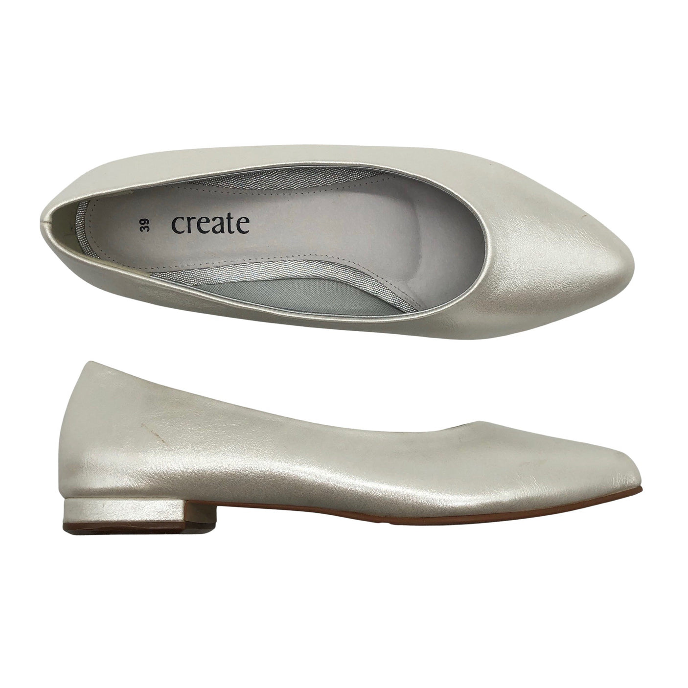 Unisex Create - Ballerinas, size 39 - Silver (1)