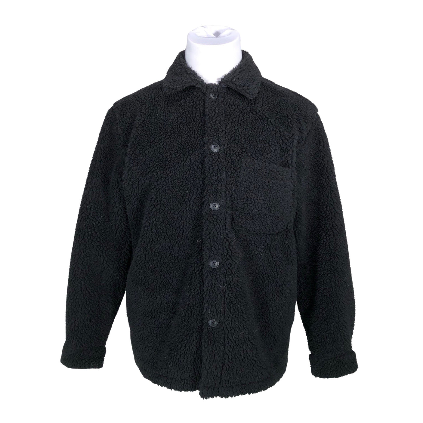 Unisex Uniqlo - Faux fur coat, size S - Black (1)