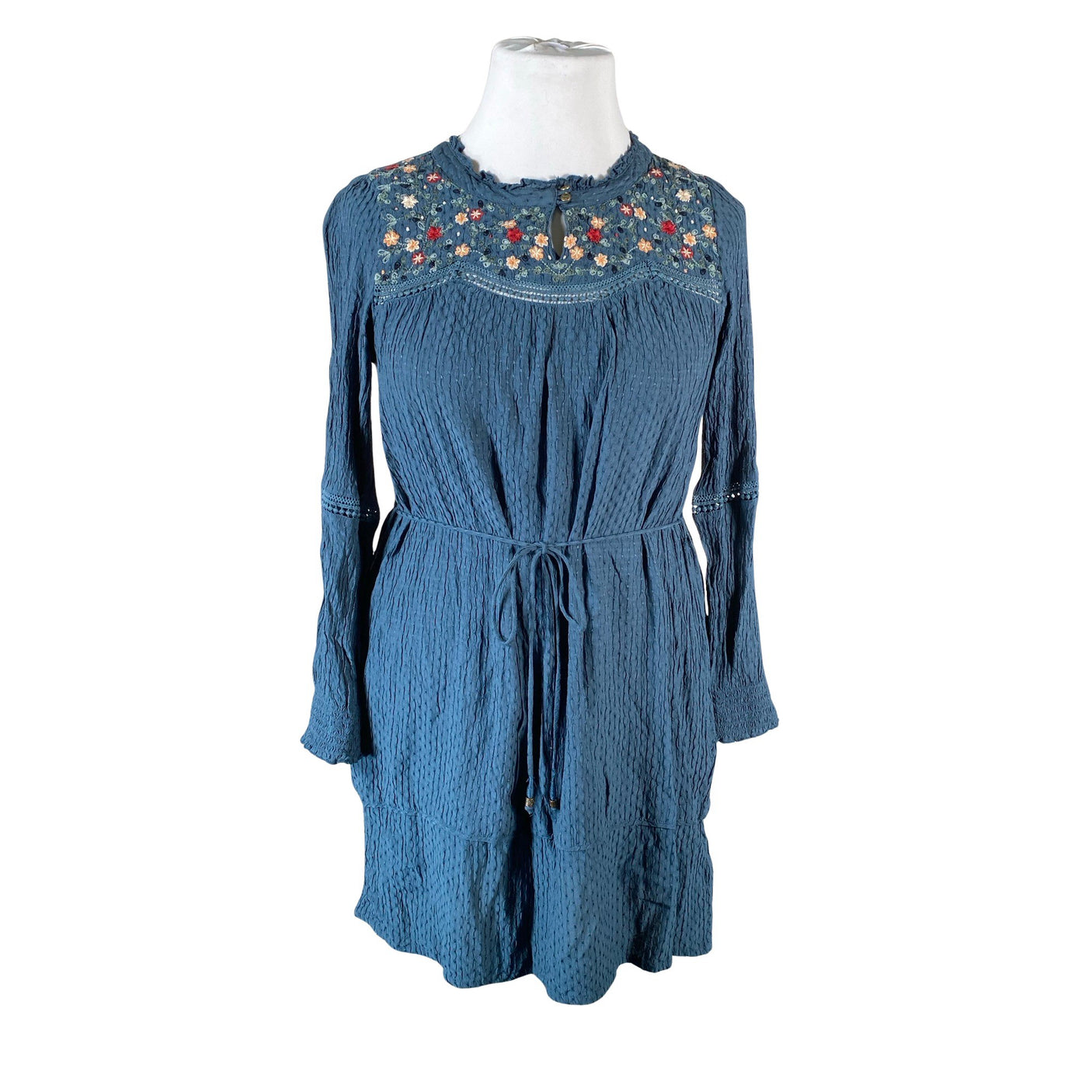Unisex Fat Face - Schiffon dress, size 42 - Blue (1)