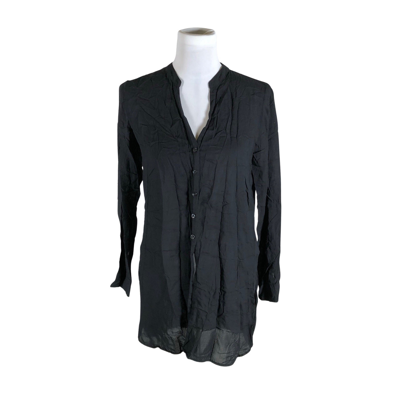 Unisex Armedangels - Schiffon tunic, size 38 - Black (1)