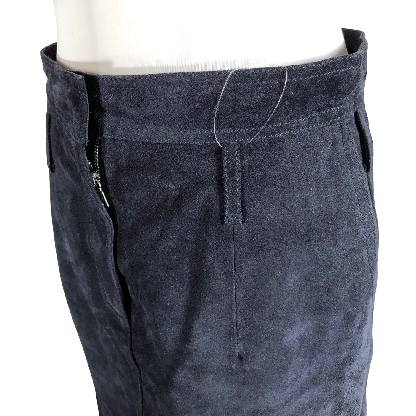 Unisex Massimo Dutti - Leather skirt, size 40 - Blue (3)